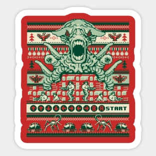 A Contra Family Christmas Sticker